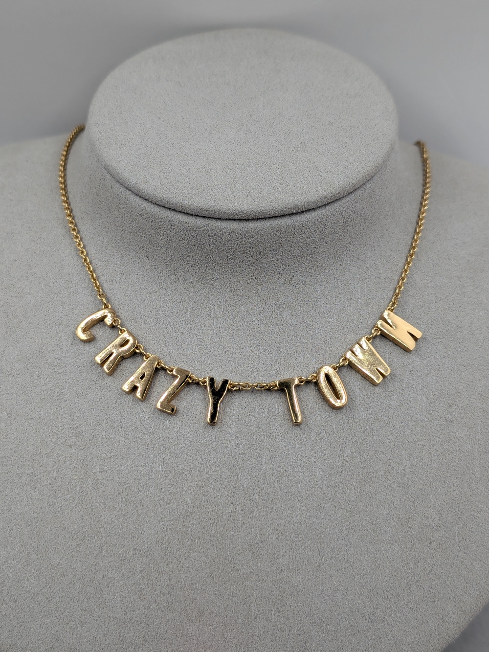 Kate Spade New York Crazy Town Gold Tone Letter Necklace | M191
